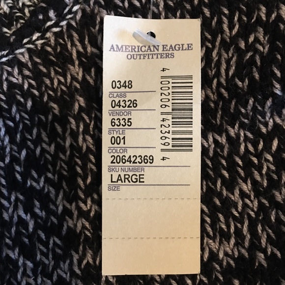 NWT American Eagle Outfitters Mixed Marl Knit Pullover Sweater, size Large 🖤 - Picture 8 of 10